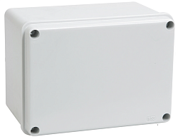 Коробка распаячная КМ41261 для открытой проводки 150х110х85мм IP44 (RAL 7035, гладкие стенки) IEK UKO11-150-110-085-K41-44