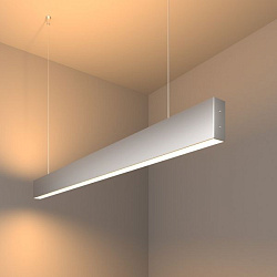 Светильник светодиодный линейный подвесной двусторонний 103 см 40 Вт 3000К матовое серебро 101-200-4 a041520