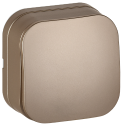 GLORY Выключатель 1-клавишный для открытой установки 10А ВС20-1-0-ХШм шампань матовый IEK EVH10-K37M-10