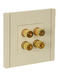 FORTE&PIANO Аудиорозетка 4-местная FP439 ваниль IEK FP-S40-K10