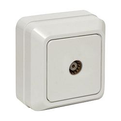 Рим Розетка TV 1-местная 75Ом 5-862МГц белая EKF ENA00-027-10