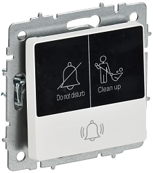 BRITE Кнопка звонка с индикацией для отелей 10А ВС10-1-9-БрАБ арктический белый IEK BR-V14-2-10-K91