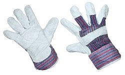 Перчатки спилковые (спилок + х/б ткань), кожевенный спилок класса АВ, материал подкладки 100 % х/б 09-0251