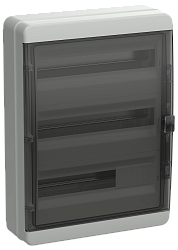 TEKFOR Корпус пластиковый КМПн-54 IP65 черная прозрачная дверь IEK TF5-KP72-N-54-65-K03-K02