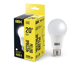 Лампа светодиодная A70 груша 20Вт 230В 4000К E27 IEK LLE-A60-20-230-40-E27