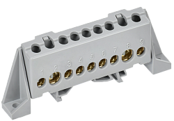 TEKFOR Шина L "фаза" в комбинированном DIN-изоляторе "Стойка" 8х12-9-Ср IEK TF-NN20-09-DP-K03