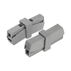 Строительно-монтажная клемма СМК 224-201 для светильника на гибкие проводники (0,2-2,5)/(0,14-2,5) мм² серая (50 шт./уп.) REXANT 07-2402