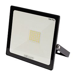 Прожектор светодиодный СДО 50Вт 4000Лм 6500К холодный свет, черный корпус REXANT 605-004