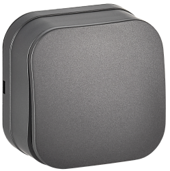 GLORY Выключатель 1-клавишный для открытой установки 10А ВС20-1-0-ХСм сталь матовый IEK EVH10-K46M-10