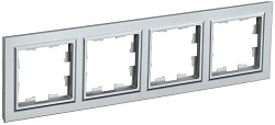 BRITE Рамка 4-местная РУ-4-БрА алюминий IEK BR-M42-K47