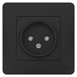 Розетка 1-м СП Blanca 16А IP20 250В без заземл. защ. шторки антрацит SE BLNRS000116 1210378
