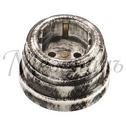 Art-Decor Розетка ретро фарфоровая двухполюсная с з/к, в комплекте с подъемной рамкой 16А 250В, цве GE70301-40