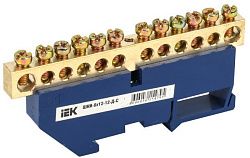 Шина N "ноль" на DIN-изол ШНИ-8х12-12-Д-С IEK YNN10-812-12D-K07