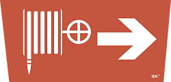 Этикетка самоклеящаяся 310х280мм "Пожарный кран/стрелка направо" IEK LPC10-1-31-28-PKNAPR