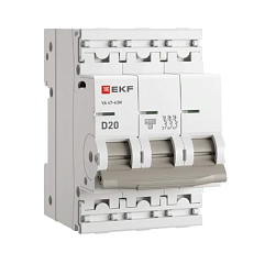 Авт. выкл. 3P 20А (D) 4,5kA ВА 47-63N EKF PROxima M634320D