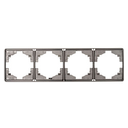 Рамка ROUND 4-постовая титан KRANZ KR-78-0754-2