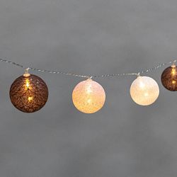 Тайские фонарики Вельвет 3,5 м, 20 LED, прозрачный ПВХ, теплый белый, питание USB NEON-NIGHT 304-008