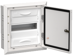 TITAN 5 Корпус металлический ЩРв-12 (1х12) 380х365х130мм IP31 белый (одна дверь) IEK TI5-50-V-012-31