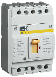 Выключатель автоматический ВА44-33 3Р 100А 15кА IEK SVA4410-3-0100
