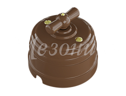 Выключатель ретро пластиковый поворотный на два положения, для включения из 2-х мест (1-клавишный) GE30404-70