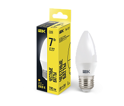 Лампа светодиодная C35 свеча 7Вт 230В 3000К E27 IEK LLE-C35-7-230-30-E27