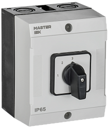 Переключатель кулачковый в боксе стандартная рукоятка 10А схема 82 IEK MI-CS20-010-082