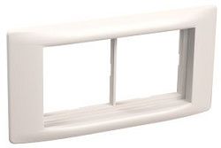 PRIMER Рамка и суппорт на 4 модуля 60мм для кабель-каналов 80х40 и 150х60 белый IEK CKK-40D-RSU4-060-K01