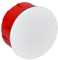 Коробка распаячная КМ41007 для твердых стен безгалогенная (HF) D=80х40мм с крышкой IEK UKT11-080-040-000