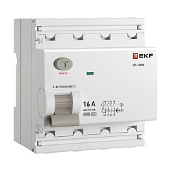 ВДТ ВД-100N 4P 16А 10мА A эл-мех 6кА PROXIMA EKF E1046MA1610