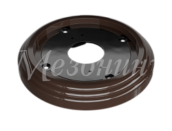 Рамка одноместная пластиковая, D 92x14 мм, цвет - коричневый, серия УСАДЬБА, ТМ МЕЗОНИНЪ GE30701-04