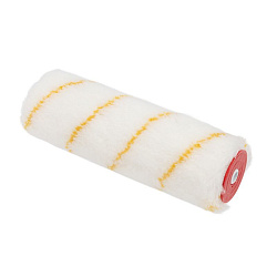 Ролик (сменный) полиамид белый с желтой полосой, ворс 11 мм, ширина ролика 180 мм, Ø 42 мм, бюгель 6 мм REXANT 89-0125