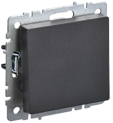BRITE Выключатель 1-клавишный 10А ВС10-1-0-БрЧ черный IEK BR-V10-0-10-K02