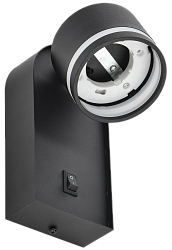 LIGHTING Светильник 4035 накладной настенный под лампу GX53 черный IEK LT-UBB0-4035-GX53-1-K02