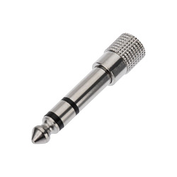 Переходник 6,3мм стерео штекер - 3.5мм стерео гнездо, металл REXANT 14-0205