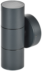 LIGHTING Светильник уличный 5113 настенный под лампу 2хGU10 IP65 серый IEK LT-UPU0-5113-GU10-2-K03