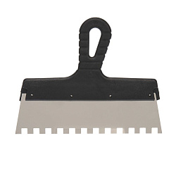 Шпатель фасадный REXANT 250 мм зуб 10х10 нержавеющая сталь, пластмассовая ручка 89-0233