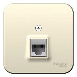 Розетка компьютерная 1-м ОП Blanca RJ45 кат.5E с изолир. пластиной молочн. SE BLNIA045002 1210523