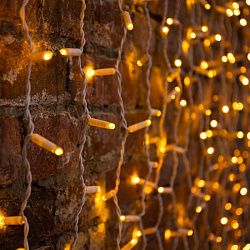 Гирлянда светодиодная Занавес 2х1,5м 360 LED ЖЕЛТЫЙ белый ПВХ IP65 постоянное свечение 230В блок в комплекте NEON-NIGHT 235-111