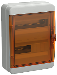 TEKFOR Корпус пластиковый КМПн-24 IP65 оранжевая прозрачная дверь IEK TF5-KP72-N-24-65-K03-K09