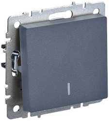 BRITE Выключатель 1-клавишный с индикацией 10А ВС10-1-1-БрМ маренго IEK BR-V10-1-10-K35