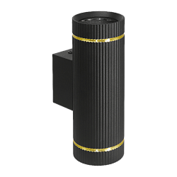 Настенный светильник WOLTA WSL-GU10/W18BG-2 NIMB под лампу GU10 Чёрный/золото D55x160 WSL-GU10/W18BG-2