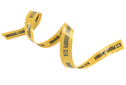 Лента сигнальная серии ЛС О 0,080х75мм (200м рулон) ЛСО.75