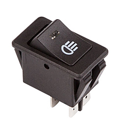 Выключатель клавишный 12V 35А (4с) ON-OFF  с синей LED подсветкой  (ASW-17D)  REXANT 36-4443