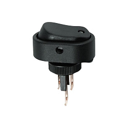 Выключатель клавишный 12V 30А (3с) ON-OFF черный ОВАЛ с желтой LED подсветкой (RWB-523, ASW-20D) REXANT 36-2672