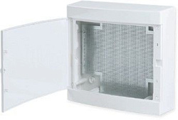 Щит слаботочный навесной "Unix" прозрачная дверь 2 габарит увеличенный 361x396x112 IP40 ux-2m-n-xl