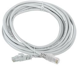 Шнур коммутационный (патч-корд) кат.5E UTP 5м серый GENERICA PC01-C5EU-5M-G