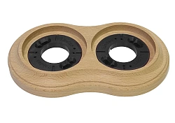 Рамка 2-местная, цвет - бук натуральный GE70832-25