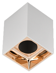 LIGHTING Светильник 4112 накладной потолочный под лампу GU10 белый/золото пластик IEK LT-UPB0-4112-GU10-1-K22