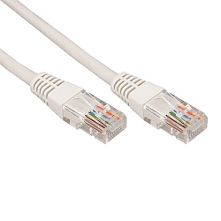 Шнур коммутационный, патч-корд, U/UTP RJ45-RJ45 CAT 5e, PVC, серый, 15м REXANT 18-1010
