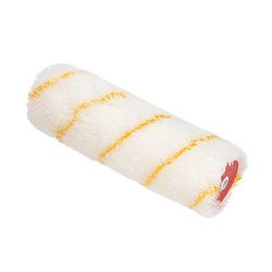 Ролик (сменный) полиамид белый с желтой полосой, ворс 11 мм, ширина ролика 180 мм, Ø 42 мм, бюгель 8 мм, серия «Мастер» REXANT 89-0107